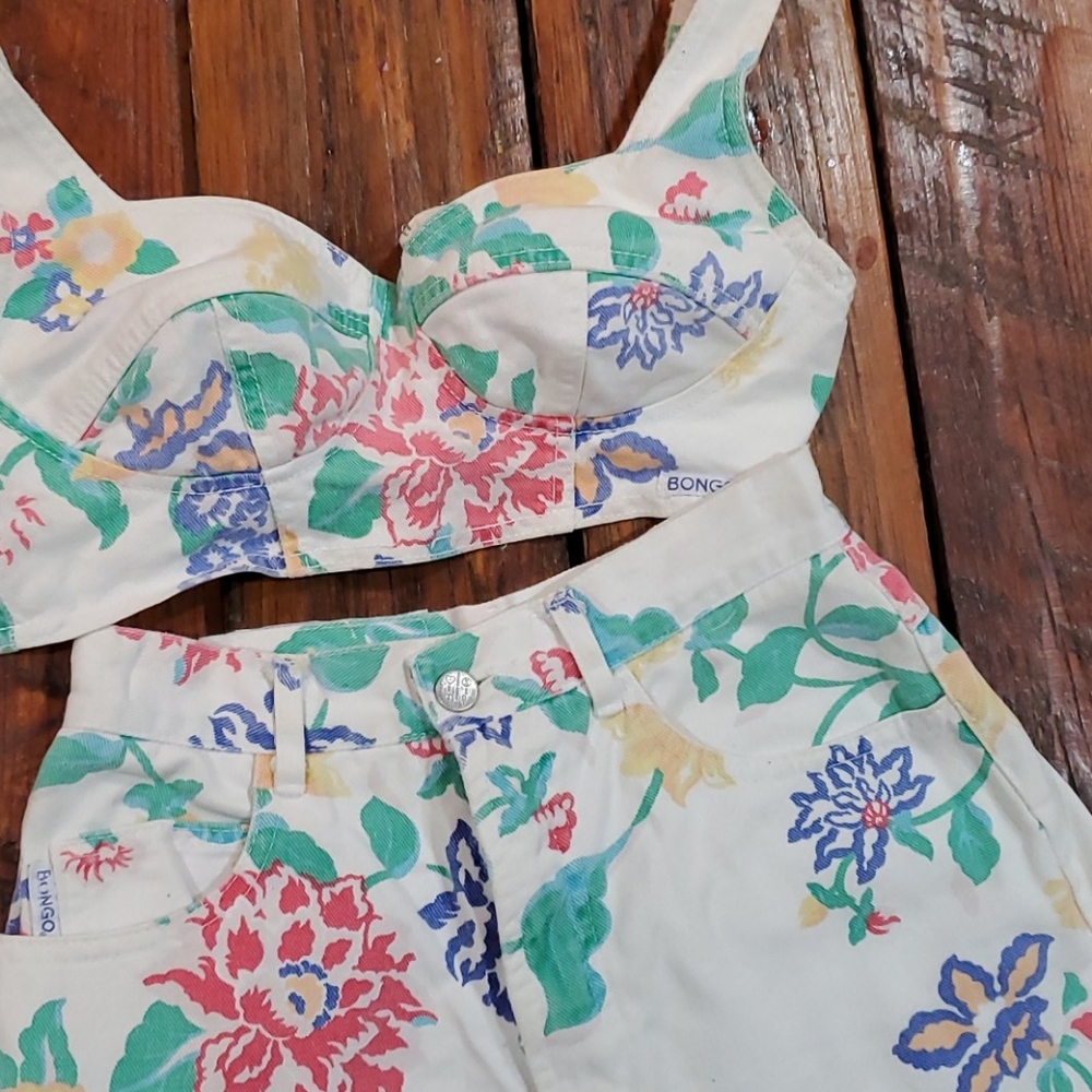 Vintage BONGO Bralette and shorts.